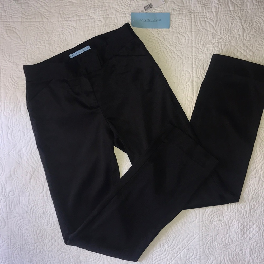 ❤️ Sleek & Silky Black Tuxedo Stripe Dress Pants